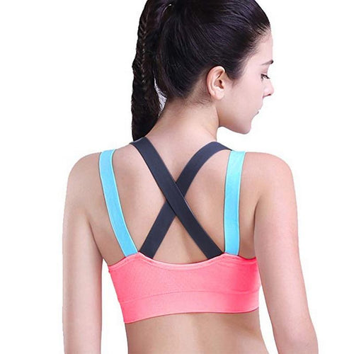 Vertvie Fitness Yoga Push Up Sports Bra for Womens